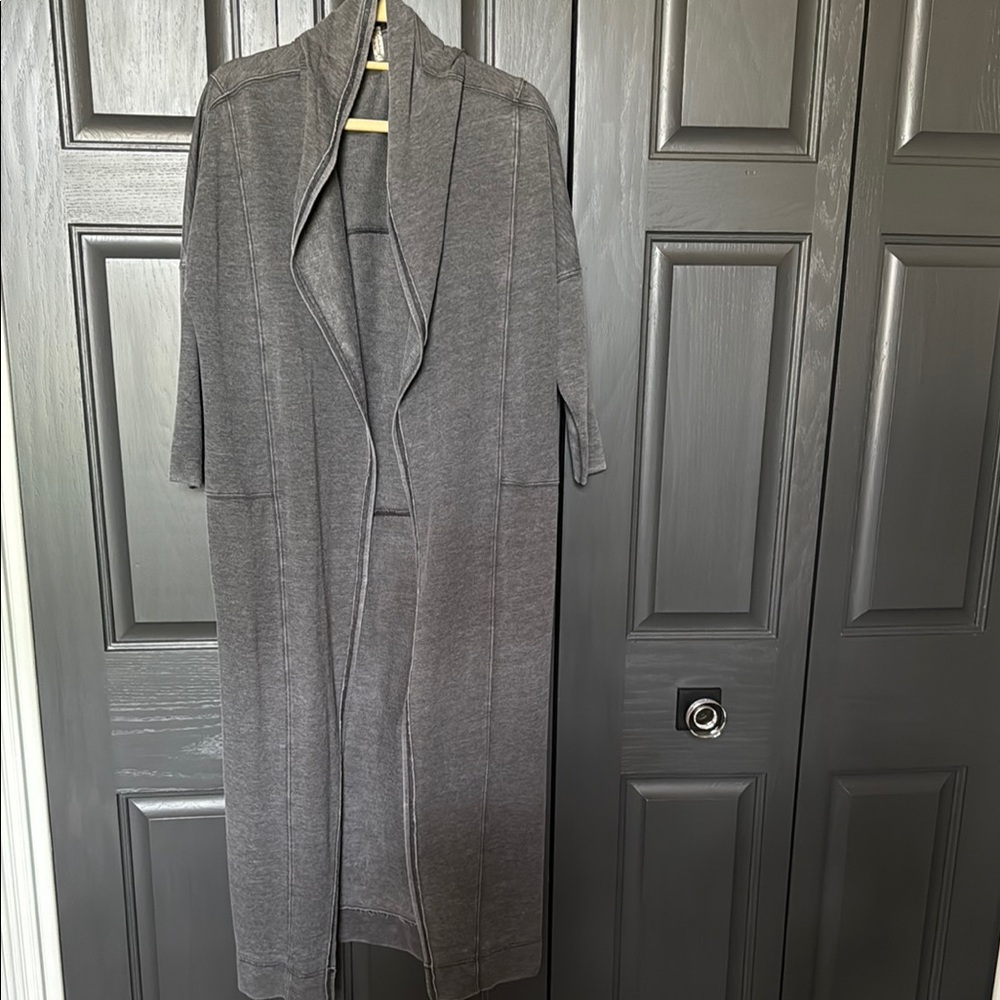 Free People Gray Cardigan Sweater